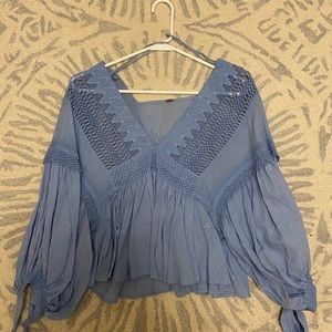 Blue Free people blouse